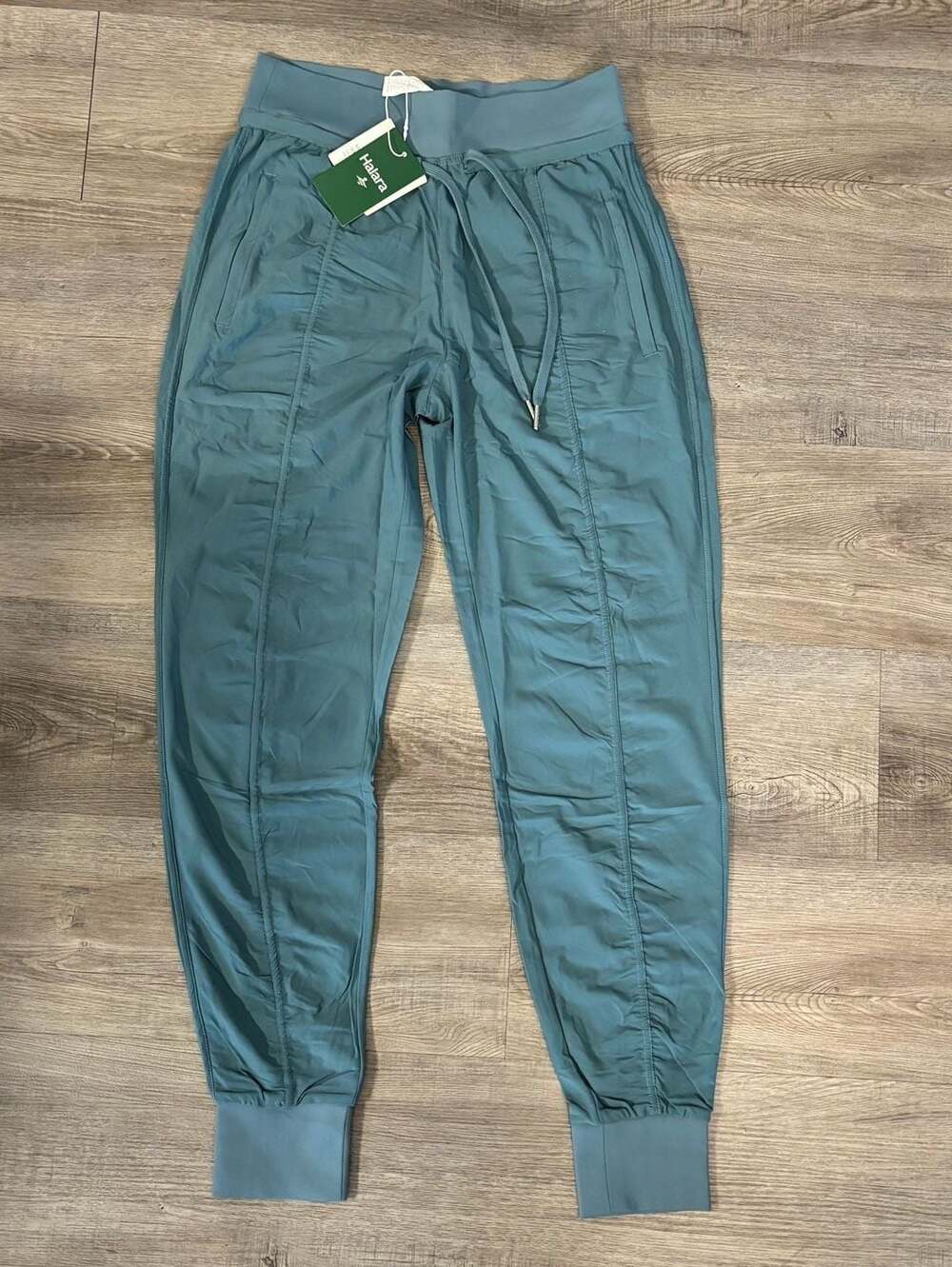 Halara Women's High Waisted Drawstring Tapered Travel Joggers with Side Zip Pock